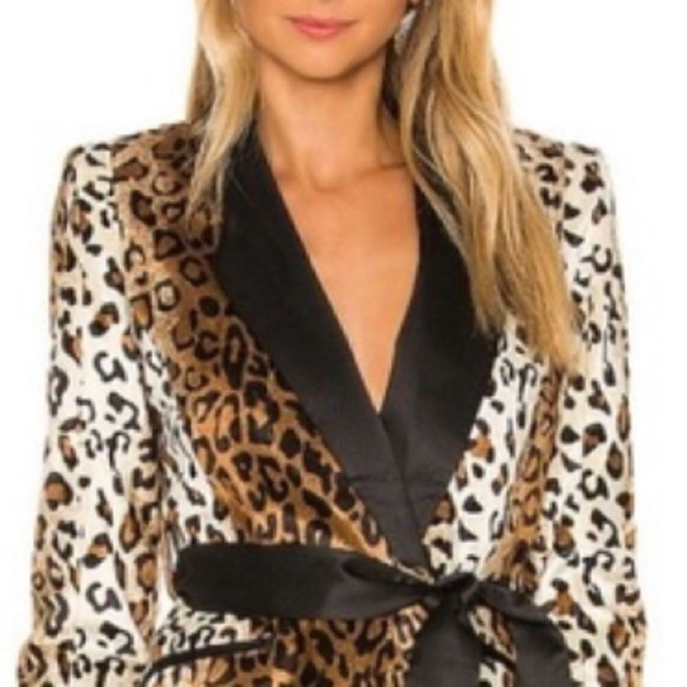New Valentina Shah Leopard Blazer Dress Size 0 Revolve - Picture 3 of 15